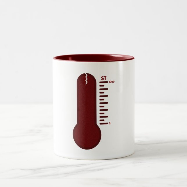 2 Couleurs Tasse Thermomètre de Stress (Centre)