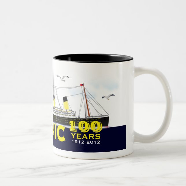 2 Couleurs Tasse titanique d'anniversaire de tragédie (Droit)