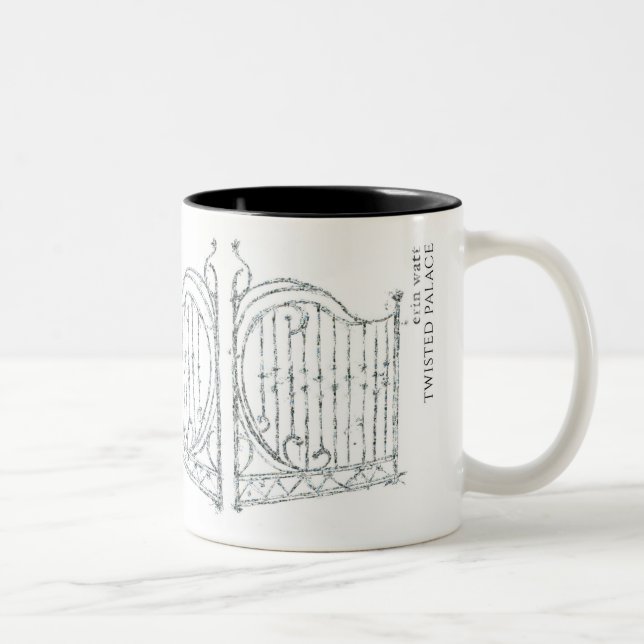 2 Couleurs Tasse tordue de palais avec la citation (Droit)