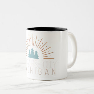 2 COULEURS TASSE TRANSVERSALE DU MICHIGAN DE VILLE