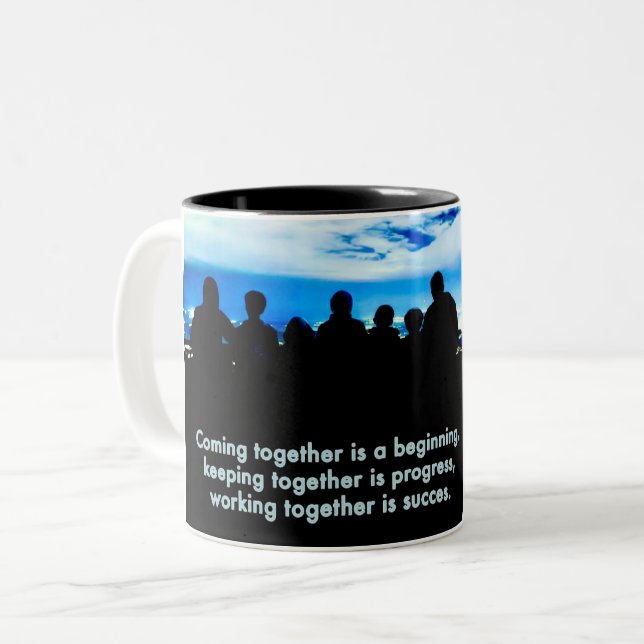 2 Couleurs Tasse Travailler ensemble (Devant gauche)