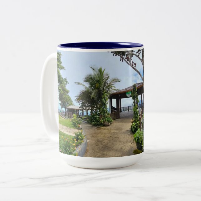 2 Couleurs Tasse Trini 15oz (Devant gauche)