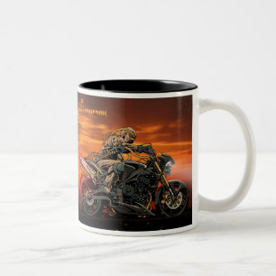 2 Couleurs Tasse triple de moto
