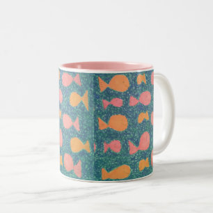 2 Couleurs Tasse tropicale de motif de poissons