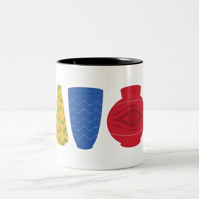 2 Couleurs Tasse Vases Égyptiens Modernes (Centre)