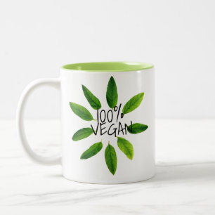 2 Couleurs Tasse végétalienne libre de cruauté, VÉGÉTALI