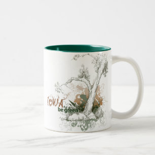 2 Couleurs Tasse verte d'arbre de l'Iowa