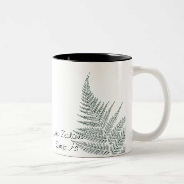 2 Couleurs Tasse verte de fougère argentée de NZ (Droit)