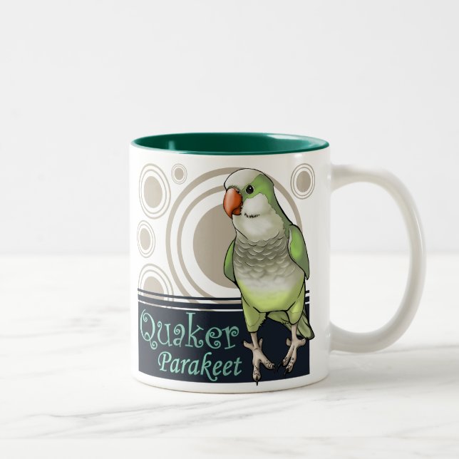 2 Couleurs Tasse verte de quaker (Droit)
