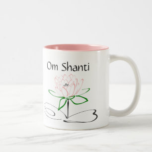2 Couleurs Tasse verte rose de l'OM Shanti