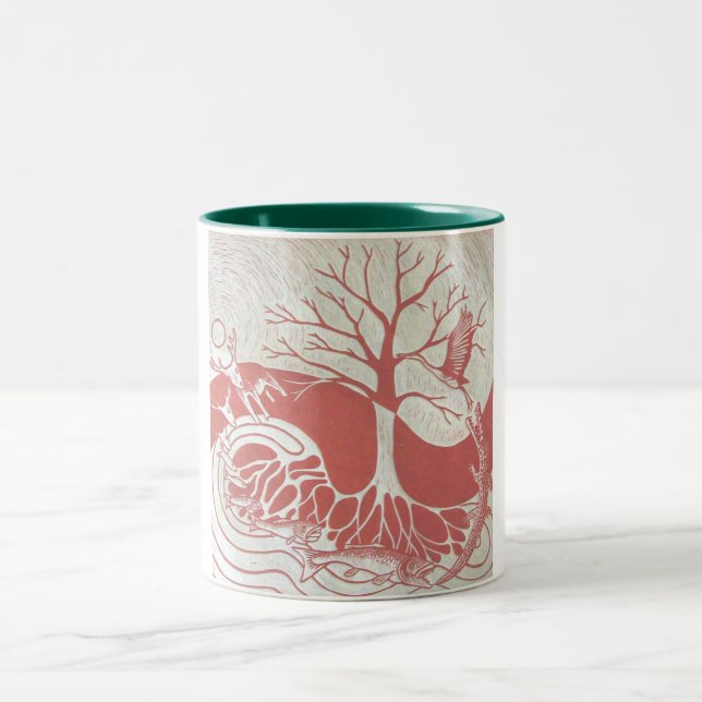 2 Couleurs Tasse verte rouge de Naturecycle (Centre)