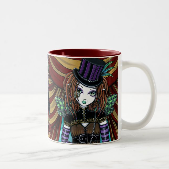 2 Couleurs Tasse victorienne de Faery de cirque de Steampunk (Droit)