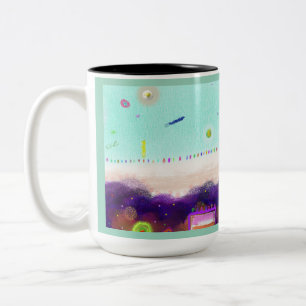 2 Couleurs Tasse Vie à bord d'une autre planète