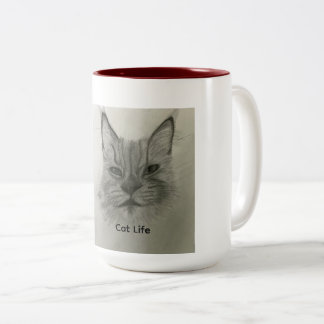 2 Couleurs Tasse Vie de Chat