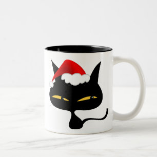 2 Couleurs Tasse vilaine de Kitty de Noël