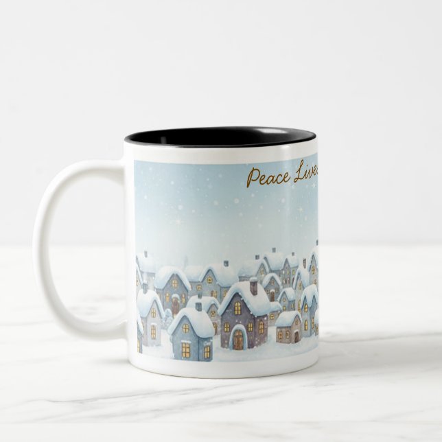 2 Couleurs Tasse Village d'Hiver (Gauche)
