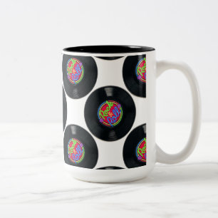 2 Couleurs Tasse vinyle vintage Rock and Roll
