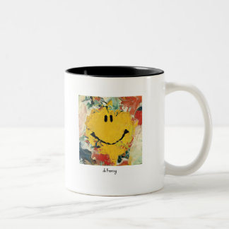 2 Couleurs tasse visage heureux de kooning