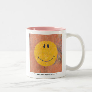2 Couleurs tasse visage heureux peinte par renoir