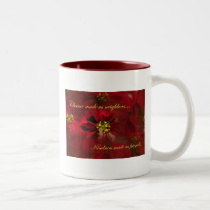 2 Couleurs Tasse voisine de cadeau de Noël de belle