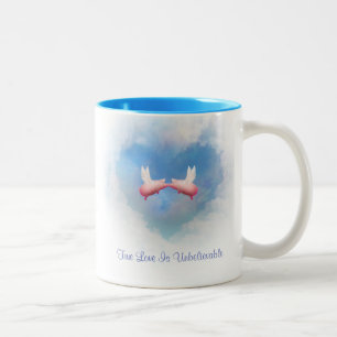 2 Couleurs Tasse Volailles Porcines S'Embrassant - L'Amour Vr