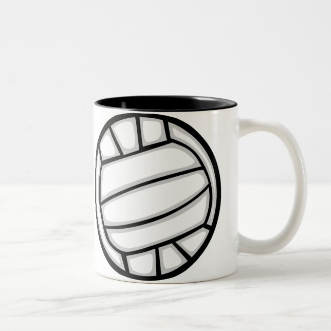 2 Couleurs Tasse - volleyball (Droit)