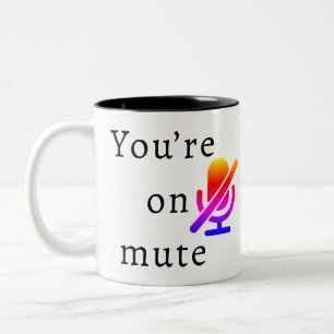 2 Couleurs Tasse « Vous êtes en sourdine » Échec classique d'