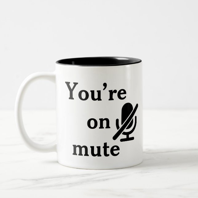 2 Couleurs Tasse « Vous êtes en sourdine » pour l'échec de la (Gauche)