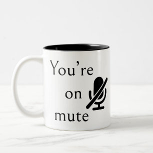 2 Couleurs Tasse « Vous êtes en sourdine » pour les échecs de