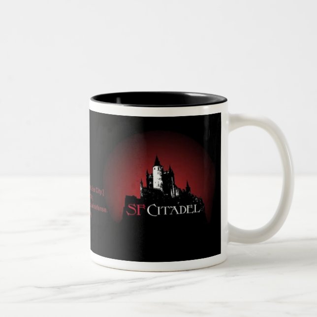 2 Couleurs Tasse w/logo1 de citadelle (Droit)