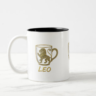 2 Couleurs Tasse Zodiaque Lion Gras