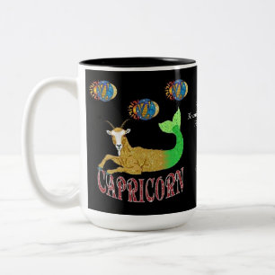 2 Couleurs Tasse Zodiaque Signe de Naissance Capricorne