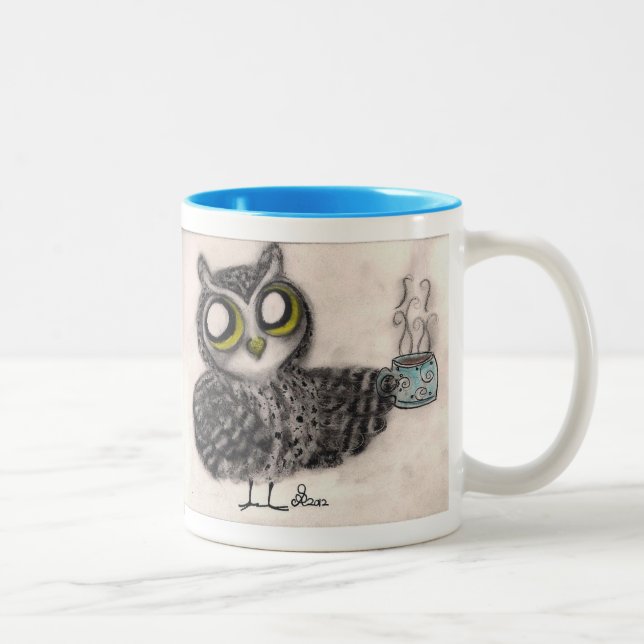 2 Couleurs Temps de café de hibou ! Tasse (Droit)