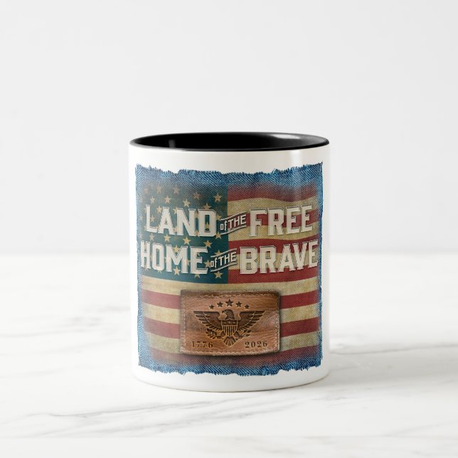 2 Couleurs Terre de la Liberté - Tasse à Café (Centre)