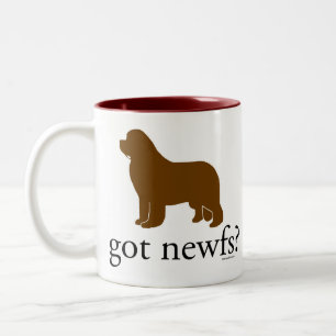2 Couleurs Terre-Neuve en bronze a obtenu des newfs ? Tasse