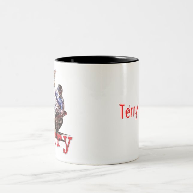 2 Couleurs Terry emballant la tasse de café (Centre)