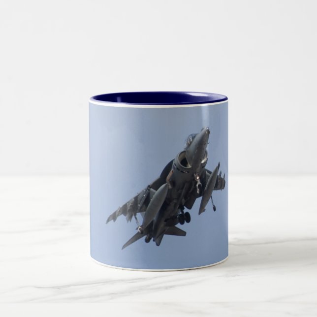 2 Couleurs Tête de harrier d'AV8B sur la tasse (Centre)