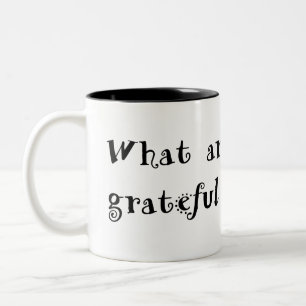 2 Couleurs texte de noir de tasse de gratitude