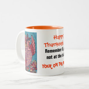 2 Couleurs THANKSGIVING ONDULANT la tasse de la TURQUIE