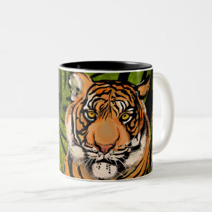 2 Couleurs Tiger tasse à café à deux tons