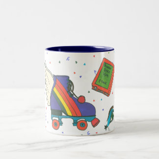 2 Couleurs Totalement tasse de café de Rollerskate d'icônes
