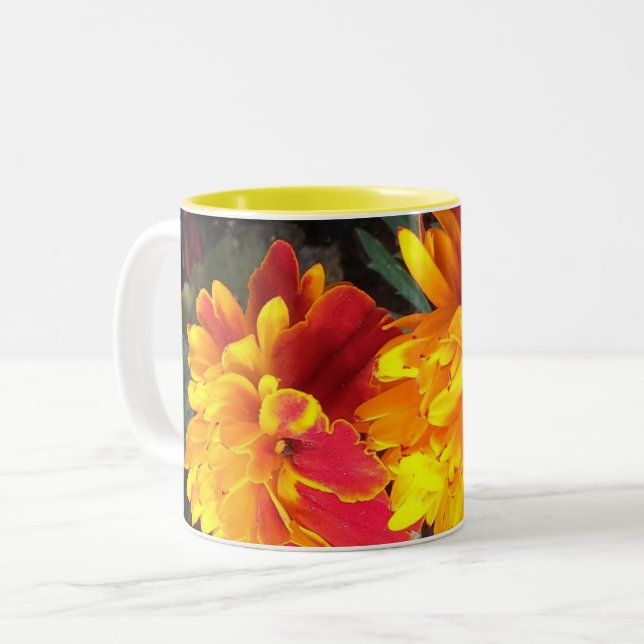 2 Couleurs Toujours dans la tasse de souci de fleur (Devant gauche)