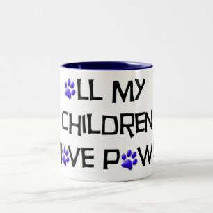 2 Couleurs tous mes enfants ont la tasse de pattes
