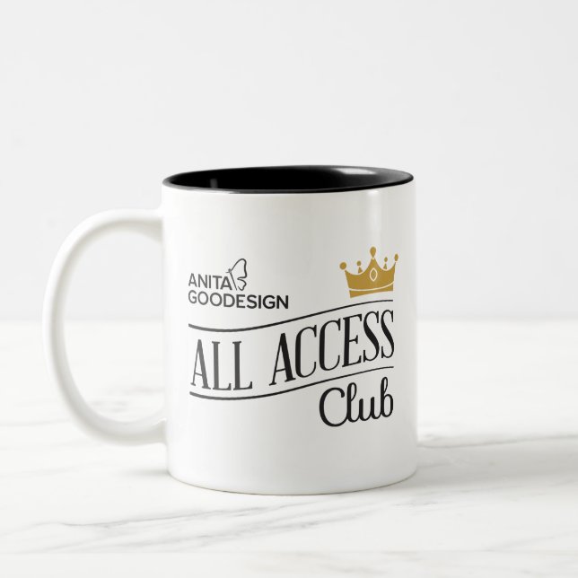 2 Couleurs Toute la tasse de club d'accès (Gauche)