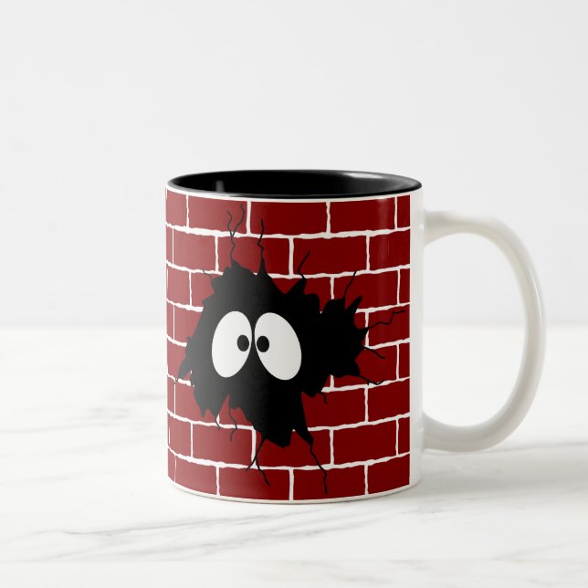 2 Couleurs Trou dans la tasse de café de mur (Droit)