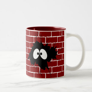 2 Couleurs Trou dans la tasse de café murale