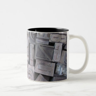 2 Couleurs Type tasse en métal d'impression typographique