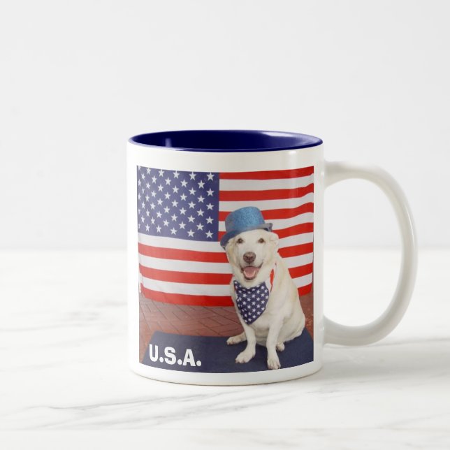 2 Couleurs U.S.A. Tasse (Droit)