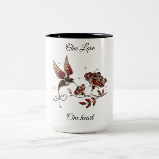 2 Couleurs Un amour, une tasse de café de coeur