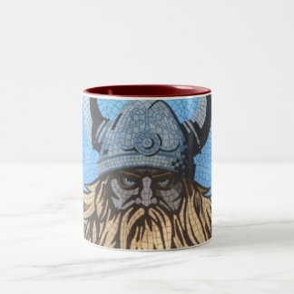 2 Couleurs un Viking fou sur une tasse